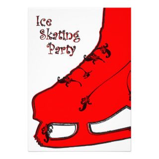 ice skating party paisley invitation