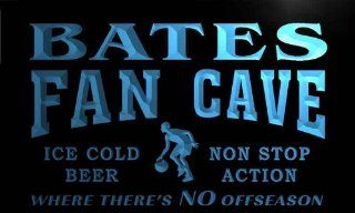 td1295 b Bates Basketball Fan Cave Man Room Bar Beer Neon Light Sign   Decorative Signs