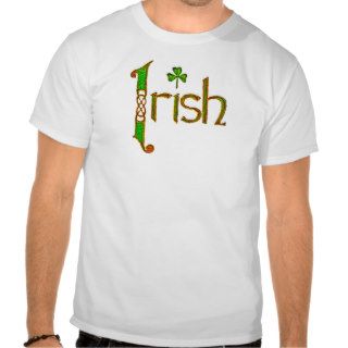 Irish Lettering with cool wing design on back Shirt