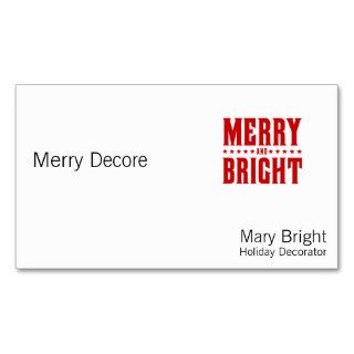 Merry and Bright Letterpress Style No. 507 Business Cards