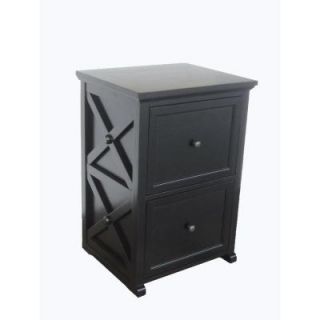 Home Decorators Collection Brexley Black 2 Drawer File Cabinet DISCONTINUED FC 130