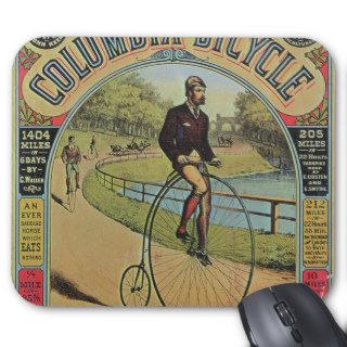 Advert for the Columbia Bicycle Mouse Pads