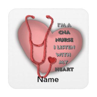 Red Heart CNA Nurse Coasters