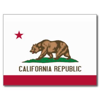 California CA State Flag Post Card