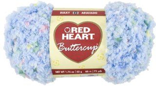 Red Heart N396.4276 Buttercup Yarn, Light Blue