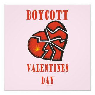 Funny Boycott Anti Valentines Day Holiday Photograph
