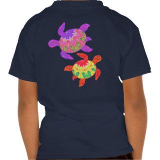 Painted Turtles 2 Sided Kids' Dark Shirts