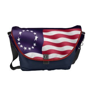 American Colonial Flag in Breeze Commuter Bags