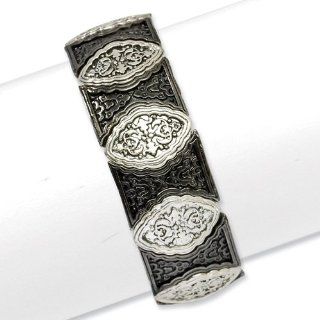 Silver tone & Copper tone Stretch Bracelet Jewelry