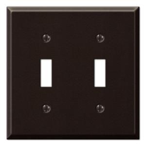 Creative Accents Steel 2 Toggle Wall Plate   Antique Bronze 9AZ102