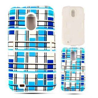 DOUBLE ARMOR COVER FOR SAMSUNG GALAXY SII EPIC 4G TOUCH HARD SOFT CASE SKIN 03 TE419 BLUE WHHITE PINK BLOCKS D710 CELL PHONE ACCESSORY Cell Phones & Accessories
