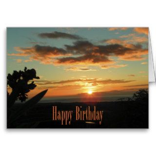 Happy Birthday Sunset Cards