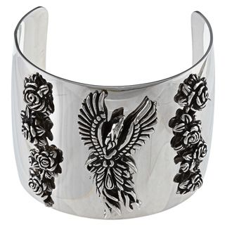 Ed Hardy High polish Stainless steel Wrist Cuff with Phoenix Design Ed Hardy Fashion Bracelets