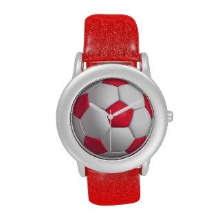 Red Soccer or Football Kids Watch