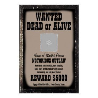 WANTED POSTER   Make Your Own Customized