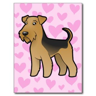 Airedale Terrier / Welsh Terrier Love Postcards
