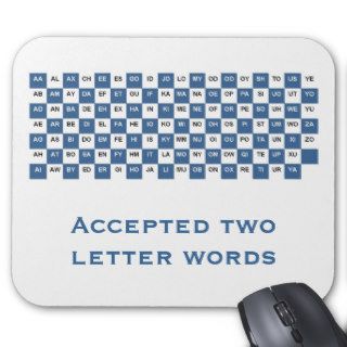 Two letter words mousepad (Int. version)