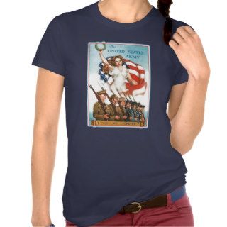 Vintage Army Poster with Lady Liberty Tshirts