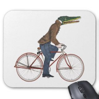 Vintage Bicycle   Cycling Alligator / Crocodile Mouse Pads