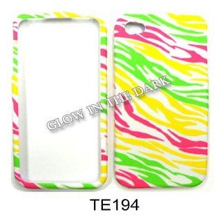 For Apple Iphone 4 4s Glow Zebra Matte Texture Cover Case Accessory Cell Phones & Accessories