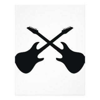 black guitar icon crossed personalized flyer