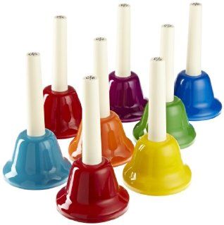 Rhythm Band 8 Note Metal Hand Bells   Set of 8 Musical Instruments