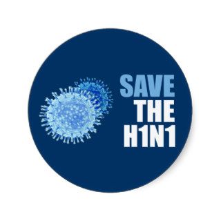 Save the H1N1 Swine Flu Stickers