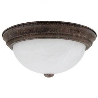 Capital Lighting 2715TS Flush Mount with Faux White Alabaster Glass Shades, Tortoise Finish   Flush Mount Ceiling Light Fixtures  