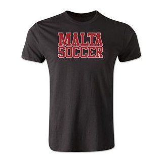 365 Inc Malta Soccer Supporter Men's Fashion T Shirt (Black)  Sports Fan T Shirts  Sports & Outdoors