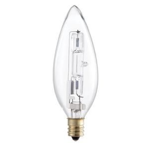 Philips 60W Equivalent Halogen B10.5 Blunt Tip Candle Light Bulb (2 Pack) 419200