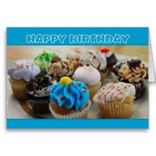 Cupcakes Happy Birthday Humor Greeting Card