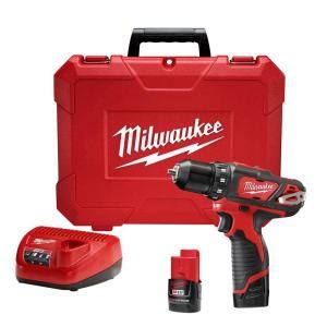 Milwaukee M12 12 Volt Lithium Ion 3/8 in. Cordless Drill/Driver Kit 2407 22