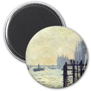 The Thames below Westminster   Claude Monet Fridge Magnets