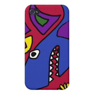 XX  Funny Shark Cubist Art iPhone 4/4S Covers