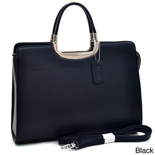 Dasein Classic Faux Leather Fashion Briefcase Handbag Dasein Tote Bags