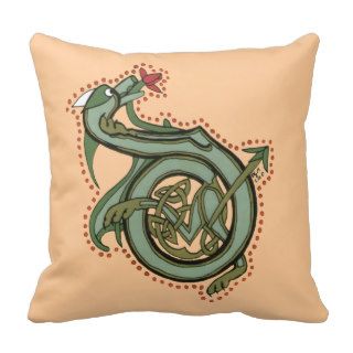 Celtic Dragon Letter D Pillow V2.0