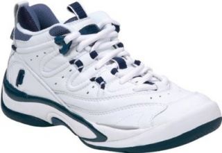 Prince Women's QT Scream Mid Tennis Shoe   White/Navy (5.5) Shoes