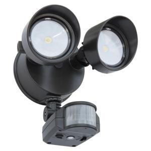Lithonia Lighting 180 Degree Outdoor Motion Sensing Bronze LED Security Floodlight OLF 2RH 40K 120 MO BZ M6