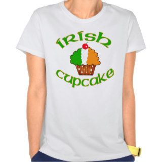 Irish Cupcake in Irish flag colors Tee Shirts