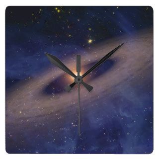 Binary Star Solar System Space Art Clock