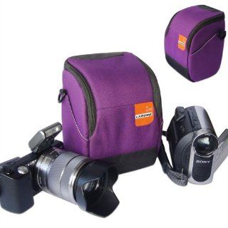 First2savvv high quality anti shock purple Nylon camcorder case bag for SONY HDR CX370E  Camera Cases  Camera & Photo