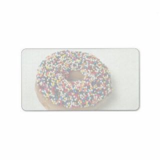 Delicious Rainbow sprinkle donut Address Label