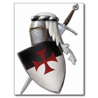 Knights Templar shield Postcard