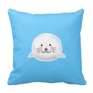 Cute fluffy baby seal pillows