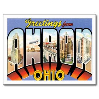 Akron Ohio OH Post Card