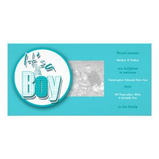 Baby boy photo cards birth announcements