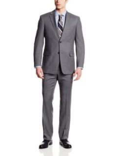 Tommy Hilfiger Men's Nathan Gray Check Two Button Side Vent Suit at  Mens Clothing store