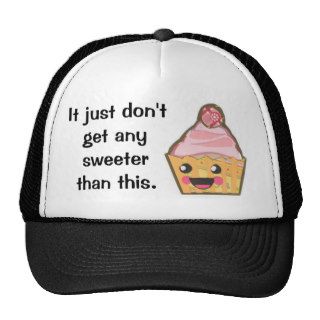 Sweet Cupcake Slogan   Mesh Hat