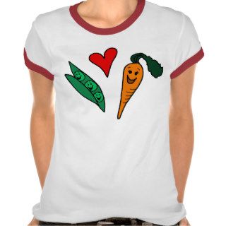 Peas Love Carrots, Cute Vegetable Lover Tshirt