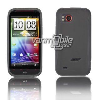 VMG HTC Rezound TPU Rubber Skin Case Cover 2 ITEM COMBO PACK Smoke Tinted See Cell Phones & Accessories